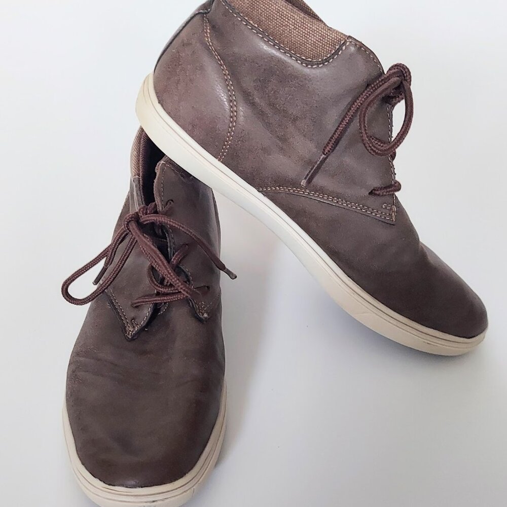 Perry Ellis Portfolio Kids Santa Cruz Brown High Top Sneaker Shoes Size 6